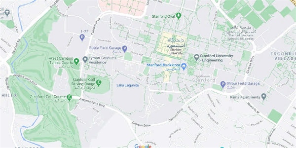 موقعیت جغرافیایی دانشگاه استنفورد